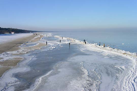 Zinnowitz an der Ostsee - Der Strand im Winter